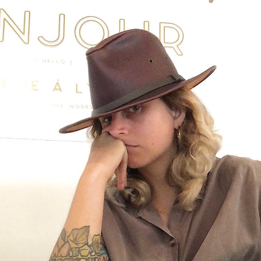 Leather Short-Brim Hat